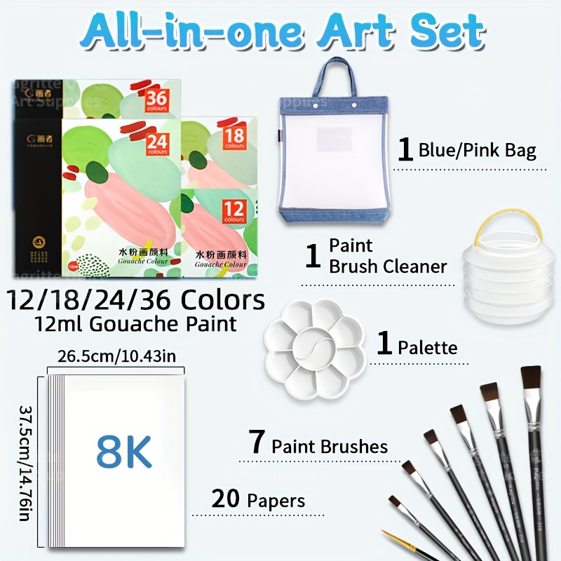 Kembali ke Sekolah 42/48/54/66 - Gouache Paint Set ulasan dan harga
