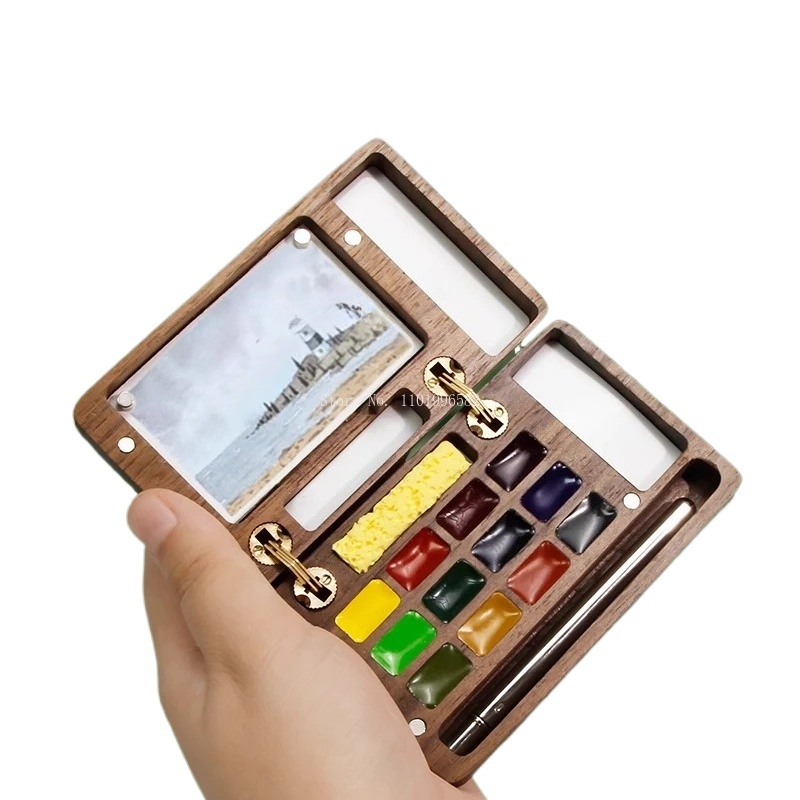Kotak Lukis Portabel Kayu Soli - Gouache Paint Set ulasan dan harga
