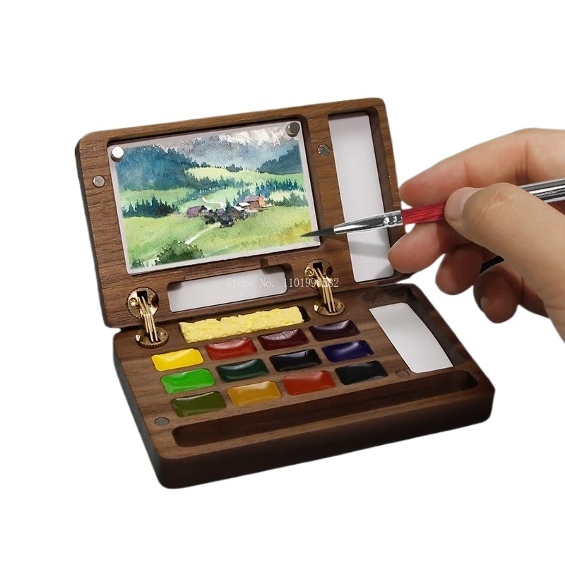 Kotak Lukis Portabel Kayu Soli - Gouache Paint Set ulasan dan harga