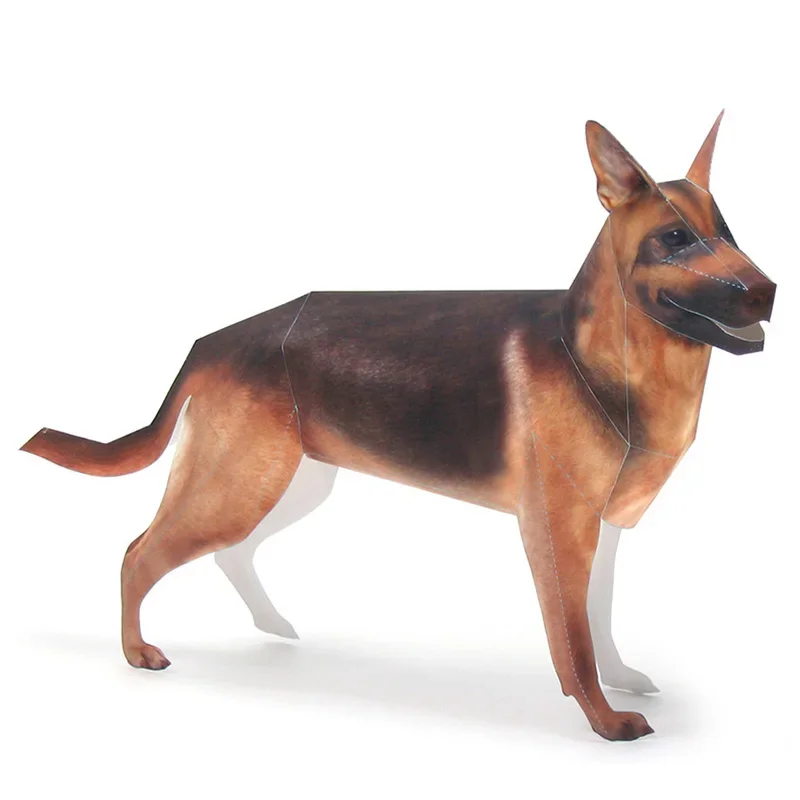 Seni Origami Anjing German She - Art Craft Cardboard ulasan dan harga