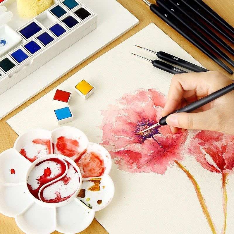 Kuas Hook Line Pen Watercolor  - Gouache Paint Set ulasan dan harga