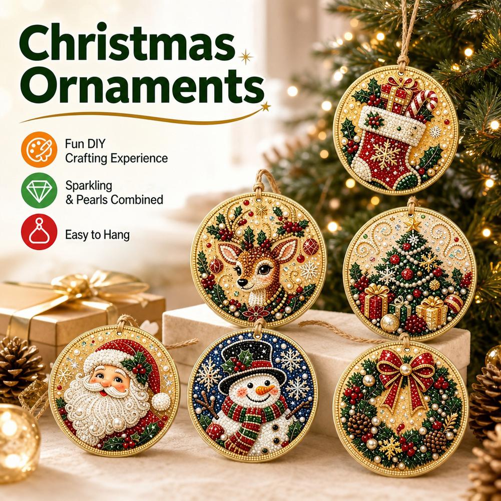 6 Buah Ornamen Natal, Kit Luki - Art Craft Kit ulasan dan harga