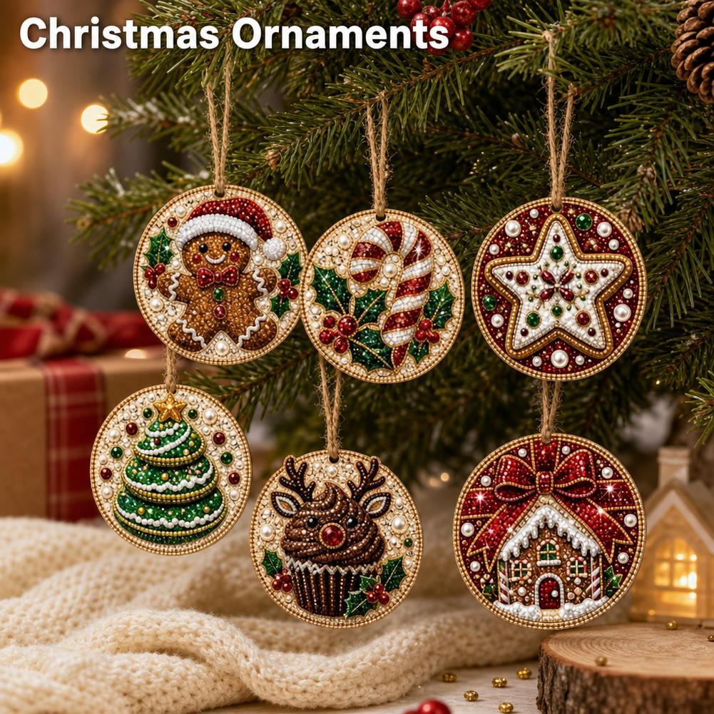 6 Buah Ornamen Natal, Kit Luki - Art Craft Kit ulasan dan harga
