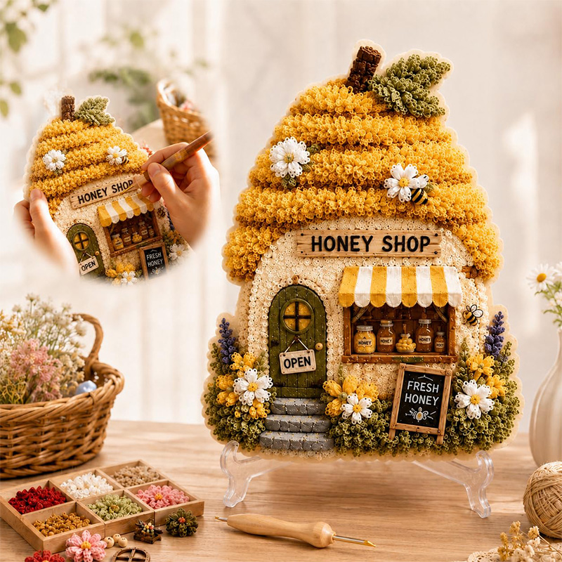 Kit DIY Seni Poke Rumah Jamur  - Art Craft Kit ulasan dan harga
