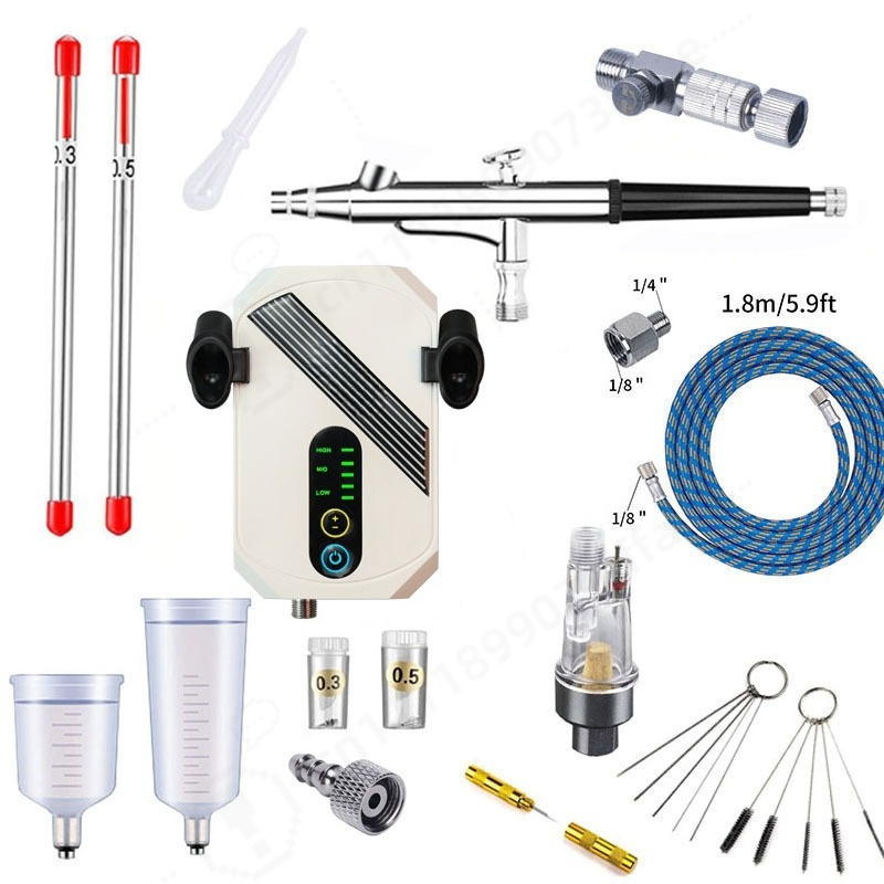 Kit Kompresor Airbrush Mini, C - Art Craft Kit ulasan dan harga
