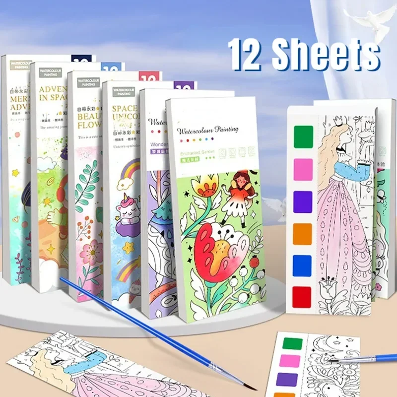Buku Lukisan Cat Air Portabel  - Gouache Paint Set ulasan dan harga